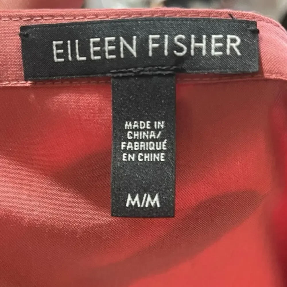 NWOT Eileen Fisher CHUTNEY Sandwashed Tencel Bateau Neck Midi Shift Dress M $228 - Picture 4 of 6